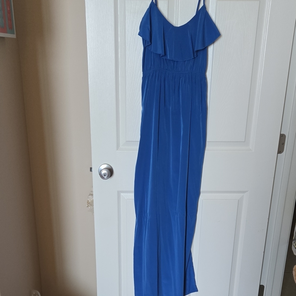 Blue Maxi Dress with Spaghetti Straps Size XS